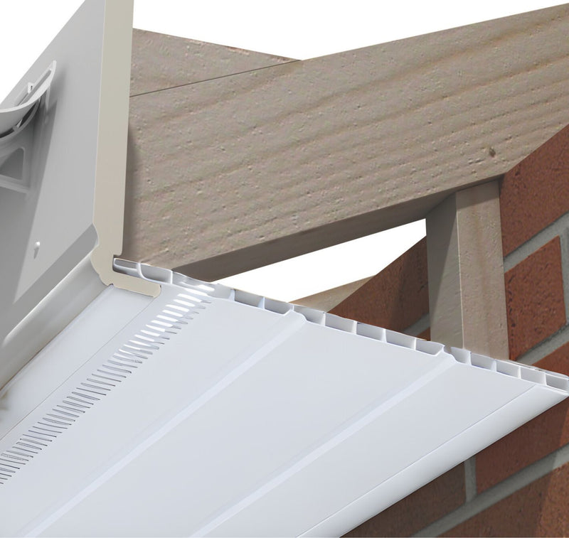 White Recycled Hollow Soffit Board 300mm (5m Length)