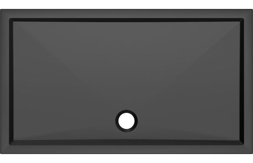 40mm Low Profile Rectangular Tray & Waste - Matt Black