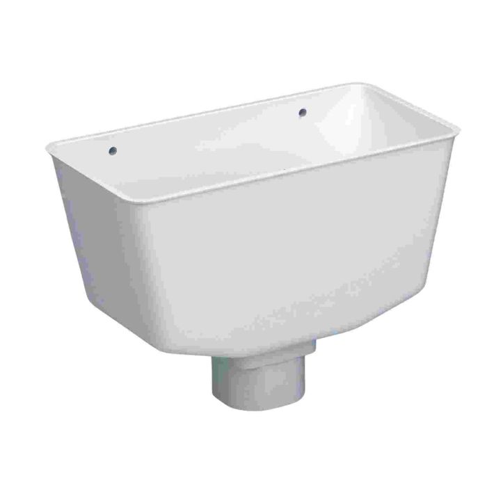 White Universal Downpipe Hopper (255m x 137mm)