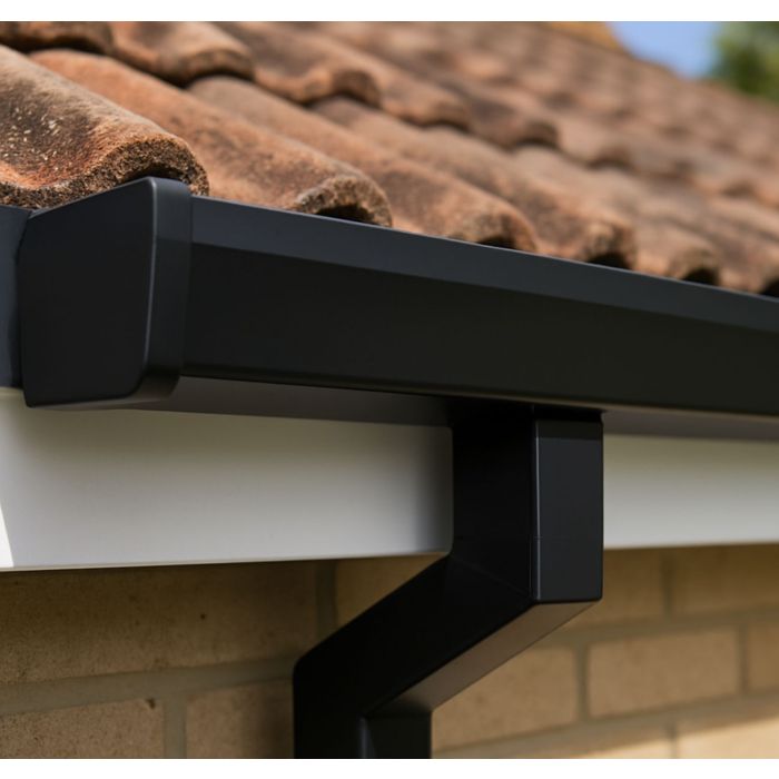 Black Square Gutter 114mm (2m Length)