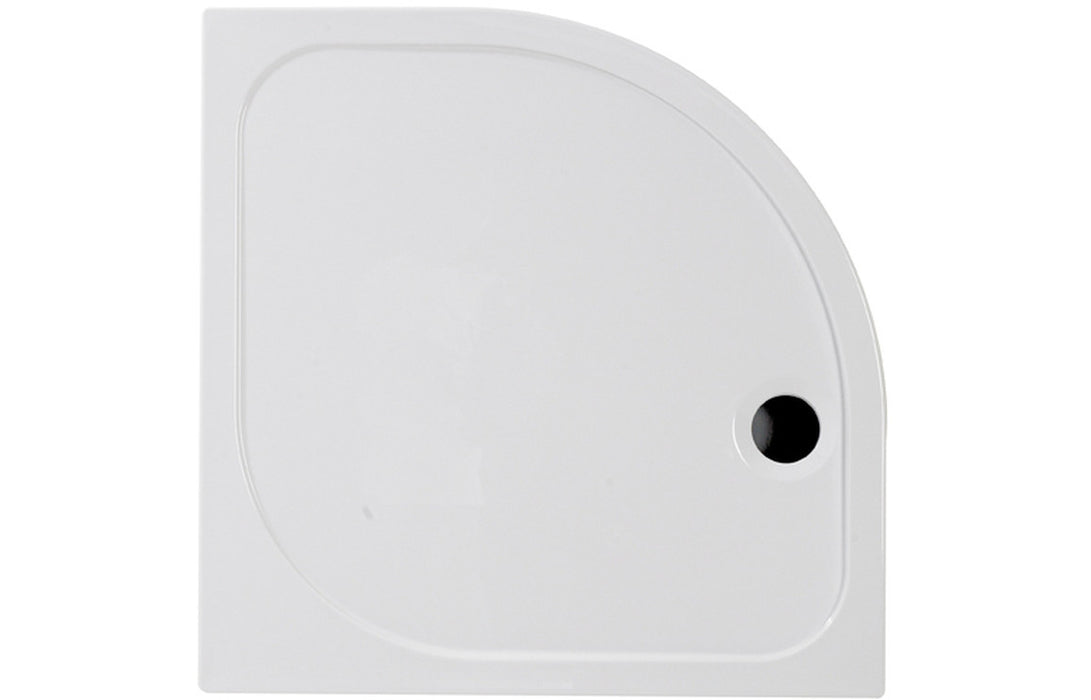 45mm Low Profile 800mm Quadrant Tray & Waste - White