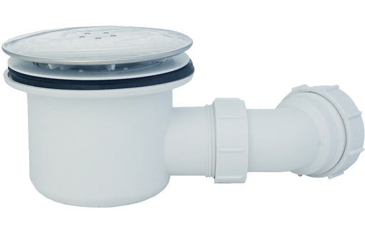 45mm Low Profile Offset Quadrant Tray & Waste - White