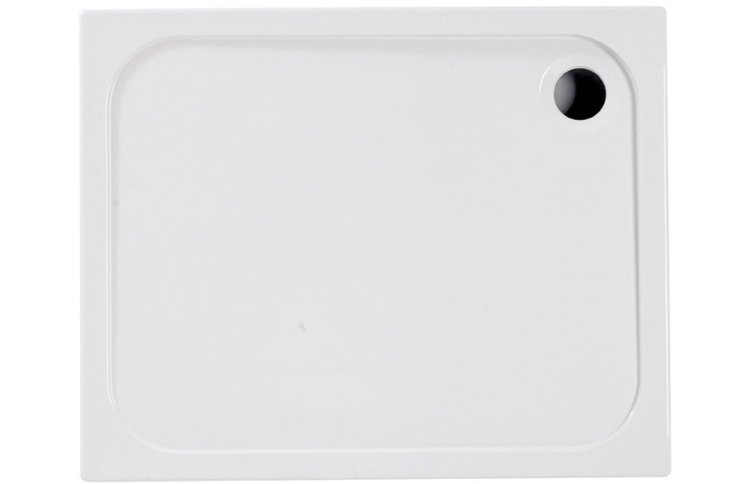 45mm Low Profile Rectangular Tray & Waste - White