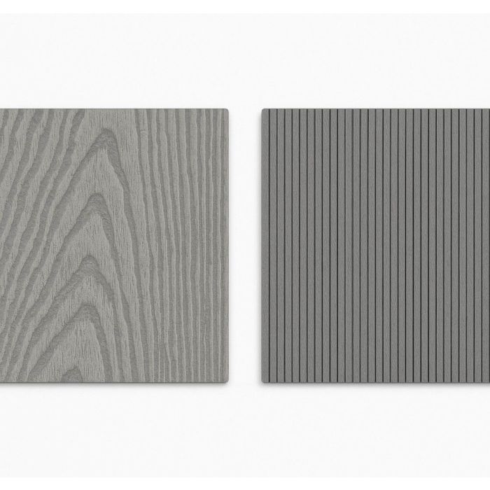 Salt Lake Silver Composite Dual Sided Decking Board 145mm (3.66m Length)