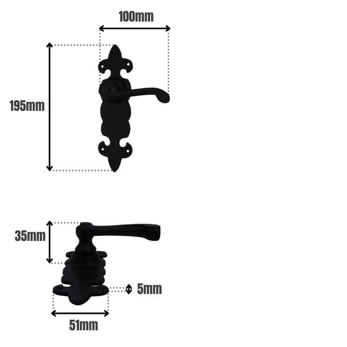 Fleur de Lys Lever Latch
