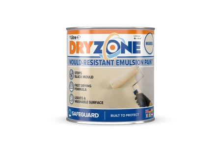 Safeguard Dryzone Anti-mould Emulsion Paint 1L Magnolia