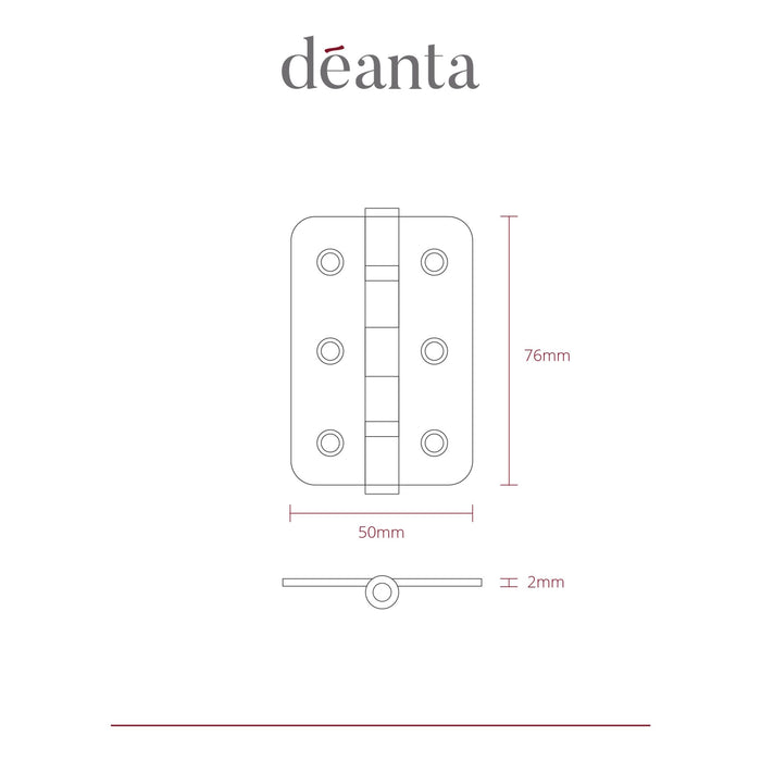 Deanta Black Steel BSEN 1935 Rated Hinges