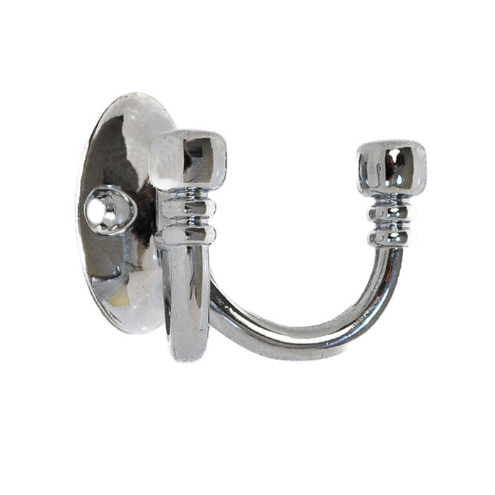 Double Robe Hook Polished Chrome 72mm
