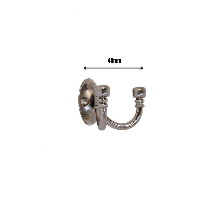 Double Robe Hook Satin Nickel 72mm
