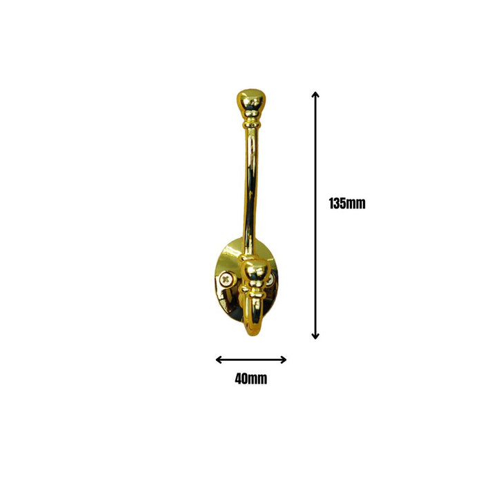 Hat & Coat Hook Polished Brass