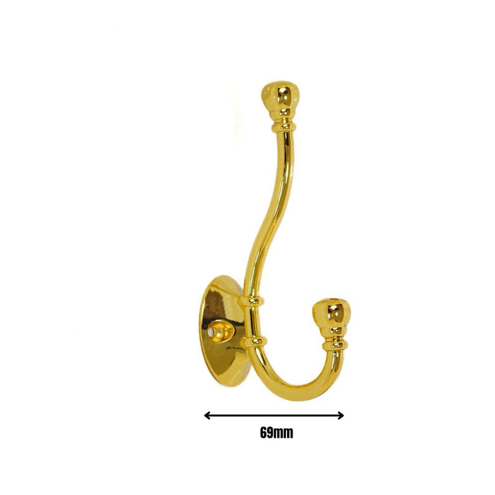 Hat & Coat Hook Polished Brass
