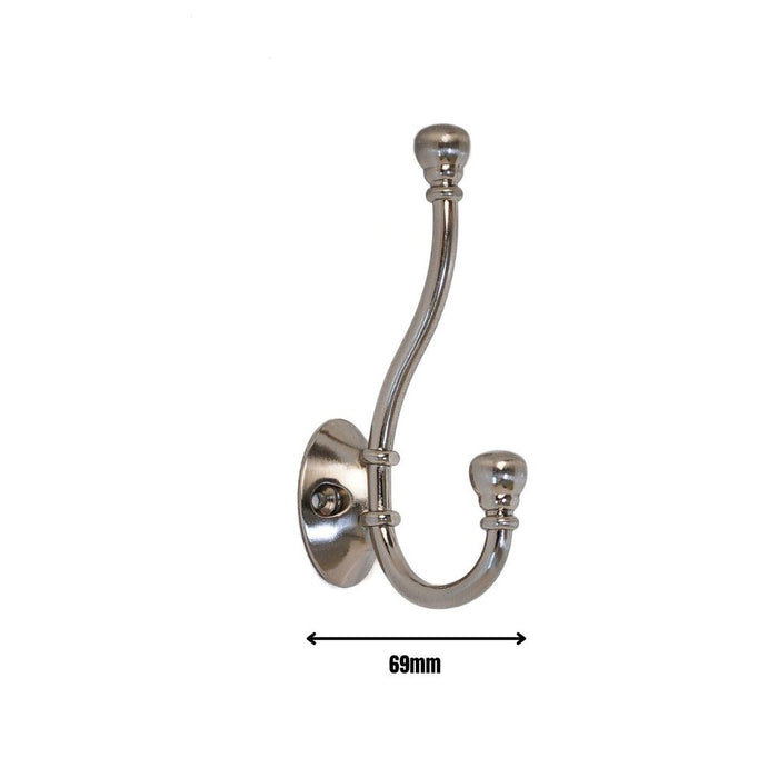 Hat & Coat Hook Satin Nickel