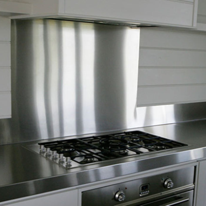 Polished Stainless Steel Cooker Splashback