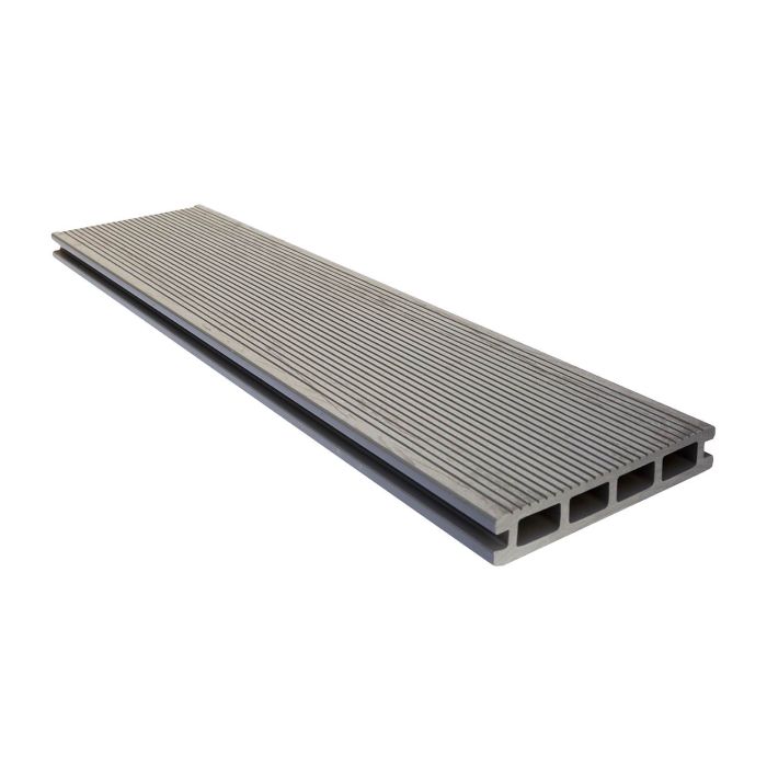 Salt Lake Silver Composite Dual Sided Decking Board 145mm (3.66m Length)