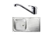 Rangemaster Euroline Compact Single Bowl Sink & Corte Monobloc Mixer Tap Pack
