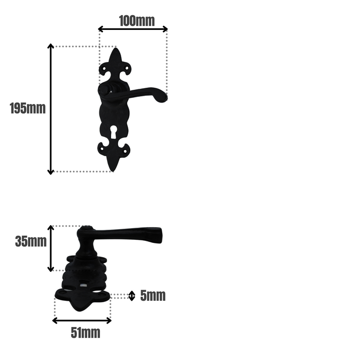 DUROSIL Fleur de Lys Lever Lock