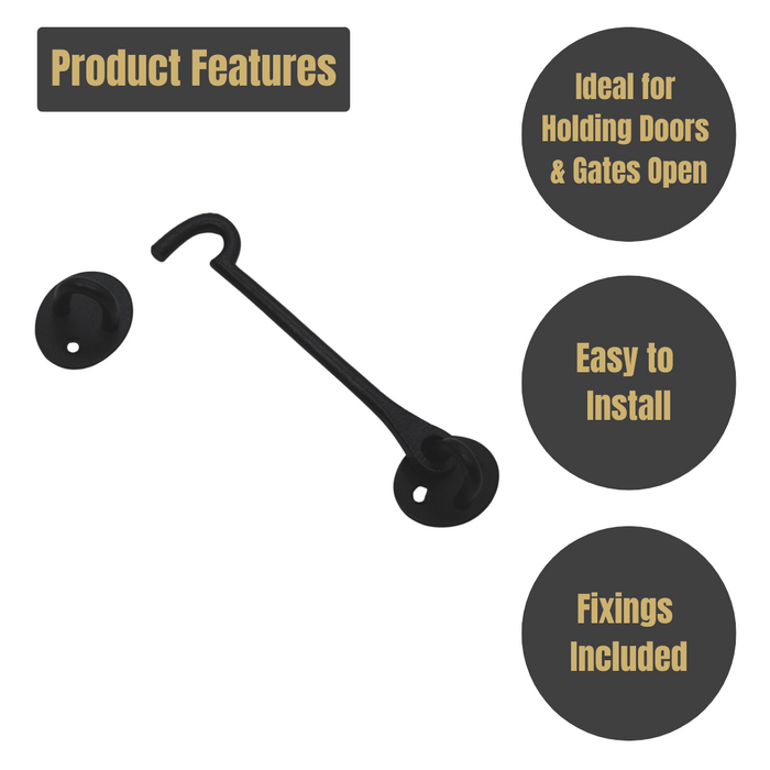 DUROSIL Cabin Hook Black 150mm