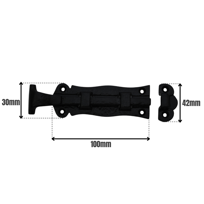 DUROSIL Door Bolt Scroll Style 100mm