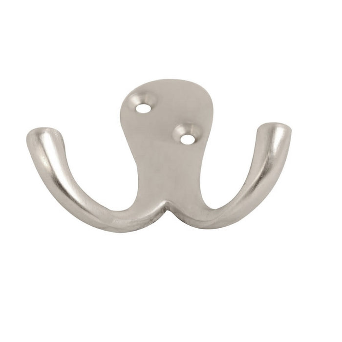 Double Robe Hook Satin Chrome 63mm