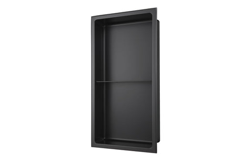 610x305mm Bathroom Niche - Matt Black