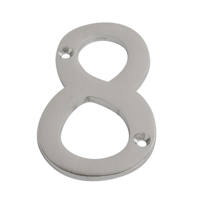 Numeral Figure 8 Satin Chrome 75mm