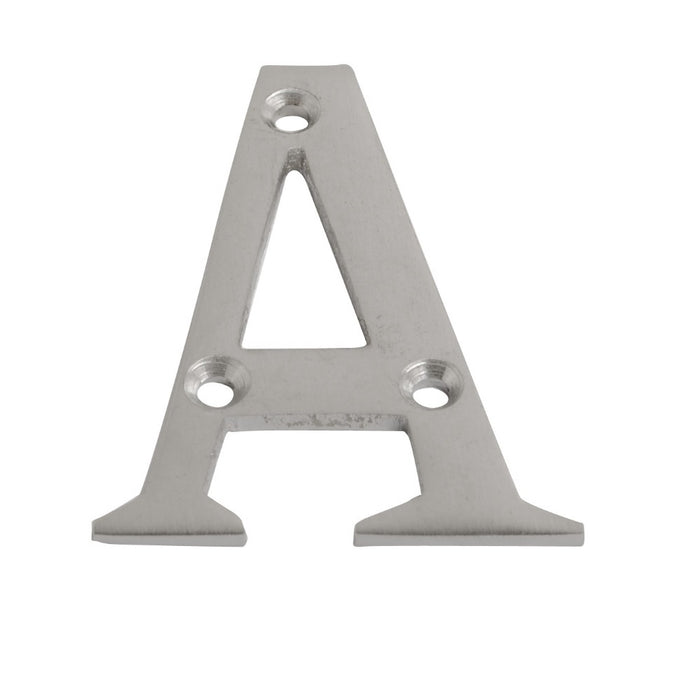 Letter A Satin Chrome 64mm