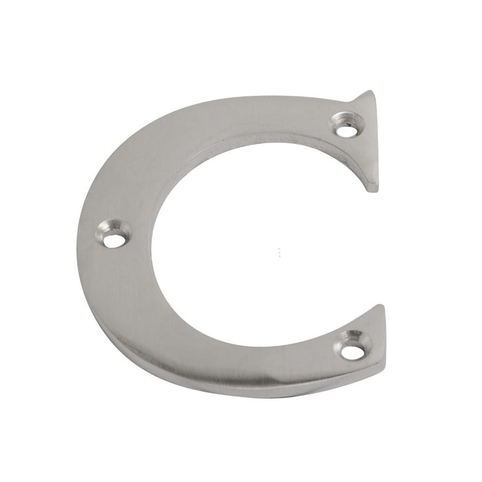 Letter C Satin Chrome 64mm