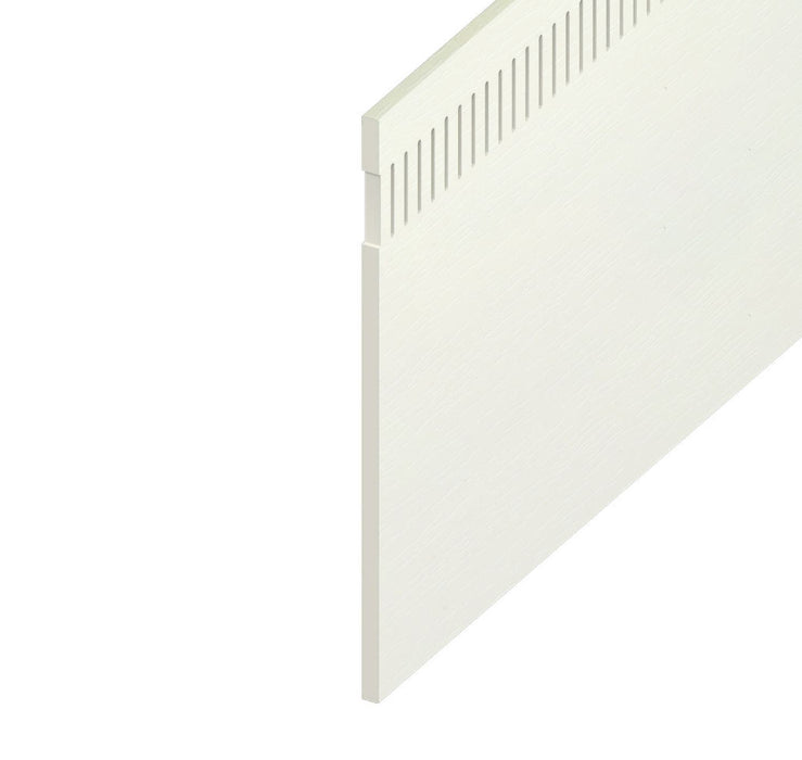 White Ash Woodgrain Vented Soffit Board (5m Length)