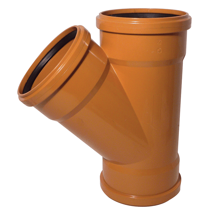 Double Socket Underground Branch 160mm 45° 