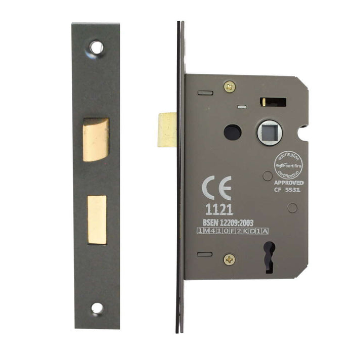 3 Lever Sashlock 63mm CE Rated Matt Black