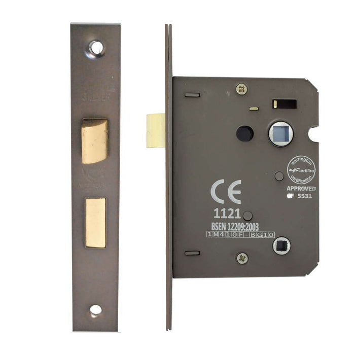 Bathroom Lock 75mm CE Rated Antique Brass