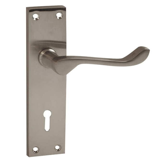 Victorian Premium Scroll Lever Satin Chrome