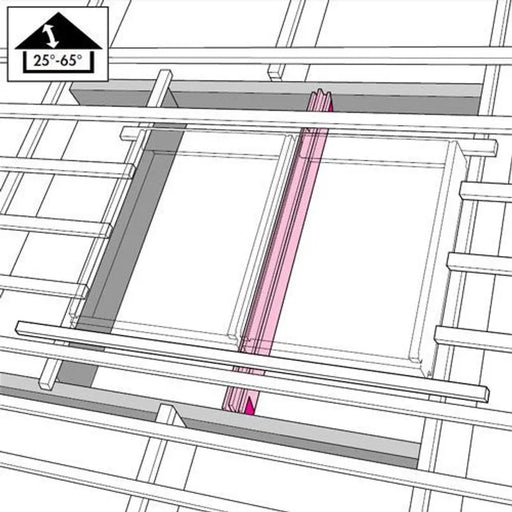 VELUX EBY W35 2000 White Support Trimmer 18mm Gap - 3500mm Long