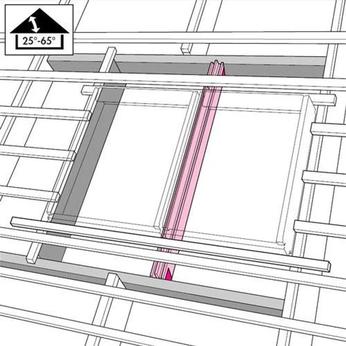 VELUX EBY W35 2000 White Support Trimmer 18mm Gap - 3500mm Long