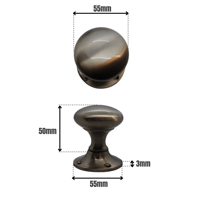 Rim Knob Set Satin Nickel