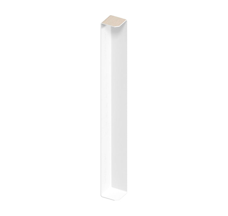 Cream White Woodgrain Fascia Double Ended Corner Trim (450mm Length)