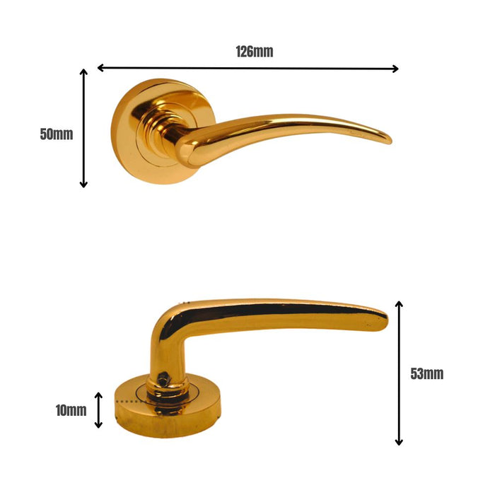 Corsica Lever On Rose Brass