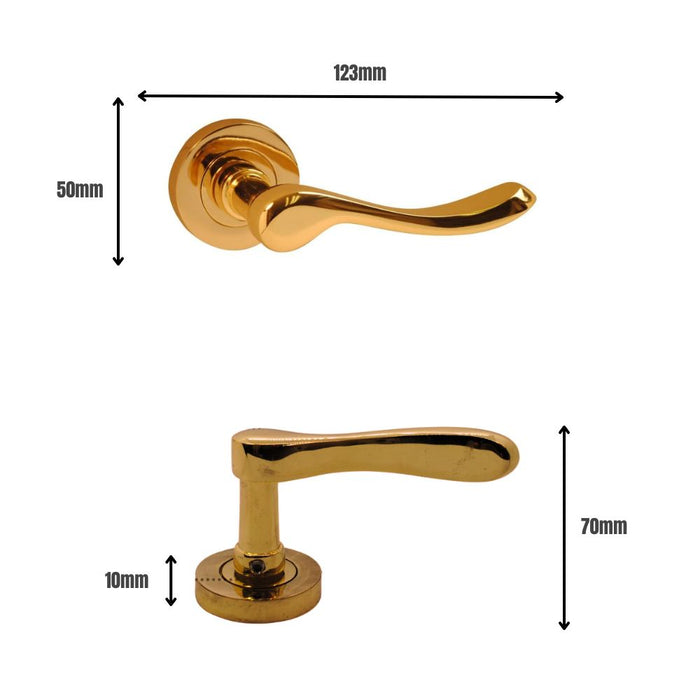 Versailles Lever on Rose Brass