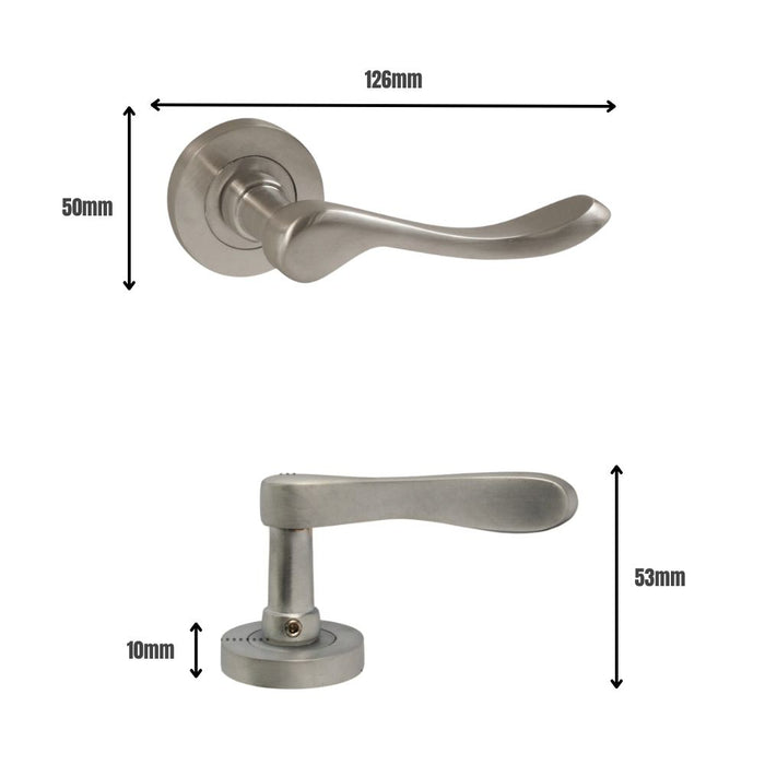 Versailles Lever on Rose Satin Chrome