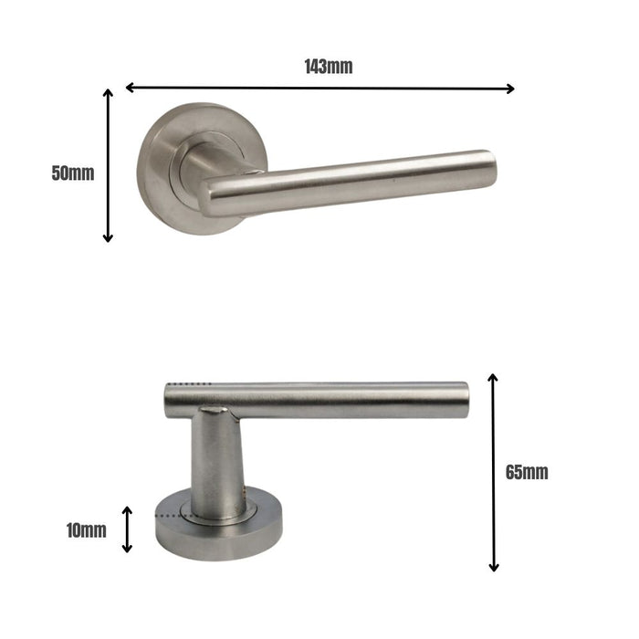 Laurel Lever on Rose Satin Chrome