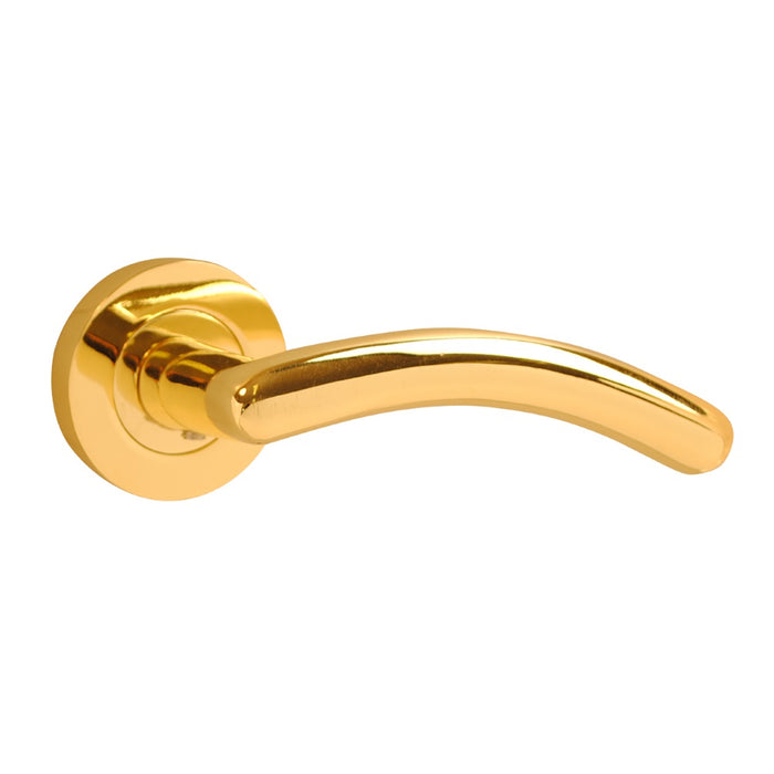 Meridian Lever on Rose Brass