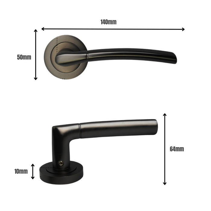 IOS Lever on Rose Gun Metal