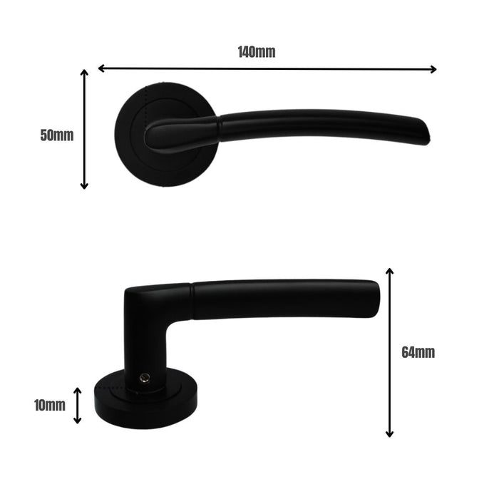 IOS Lever on Rose Matt Black