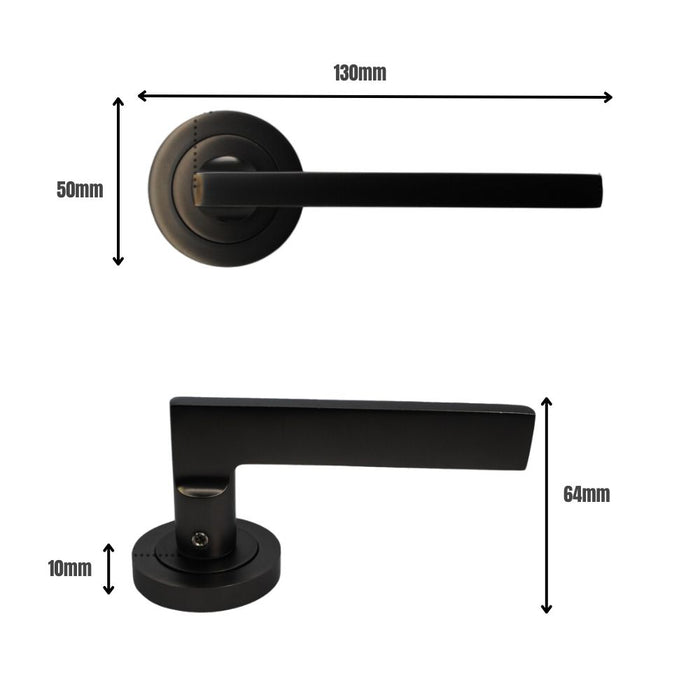 Naxos Lever on Rose Gun Metal