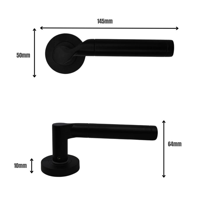 Ithaca Lever on Rose Matt Black