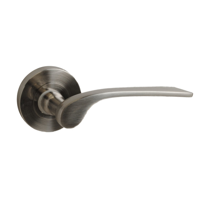 Leon Lever on Rose Satin Nickel