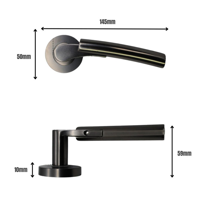 Syros Lever on Rose Gun Metal