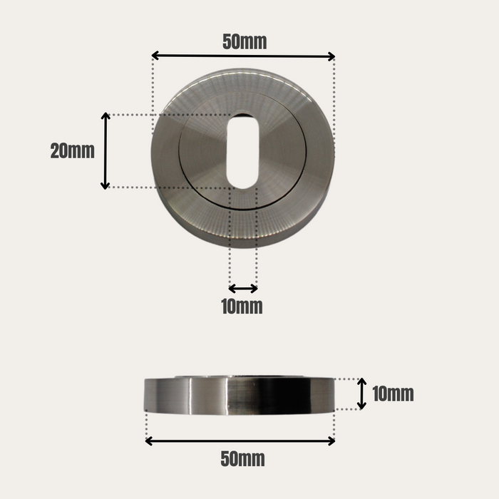 Keyhole Escutcheon Satin Nickel
