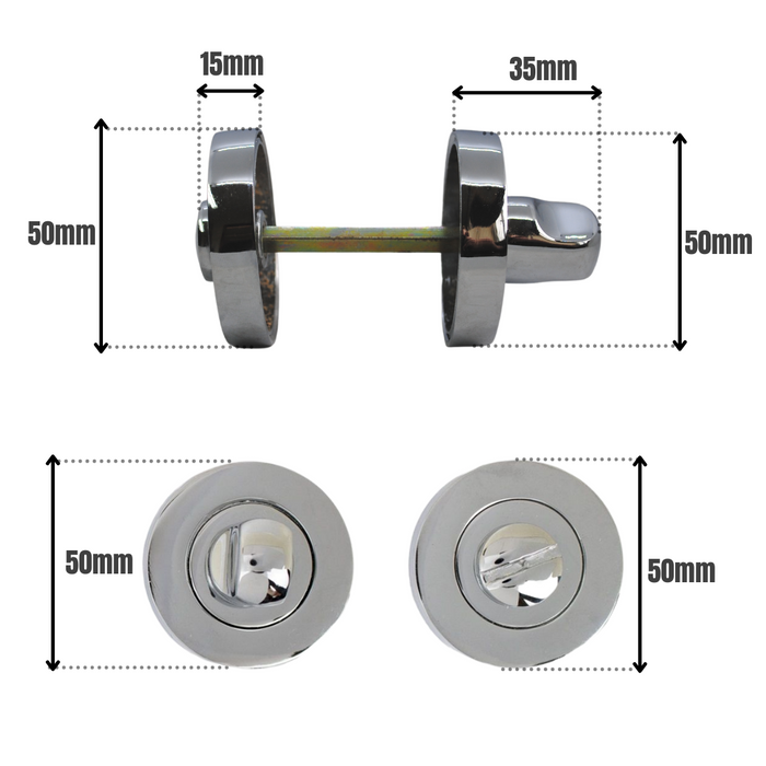 Bathroom Turn Escutcheon Chrome
