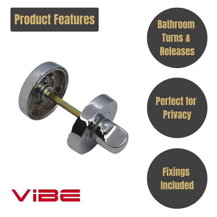 Bathroom Turn Escutcheon Chrome